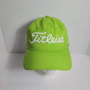 Titleist Foot Joy Pro V1 Lime Green Golf Hat Strap Back Adjustable